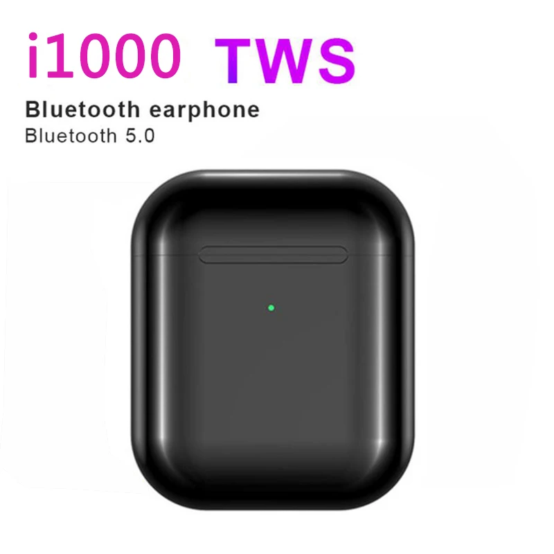 I1000 TWS наушники-вкладыши Smart sensor Bluetooth беспроводные наушники-вкладыши всплывающие Bluetooth 5,0 наушники Pk I12 i200 i500 TWS - Цвет: Черный