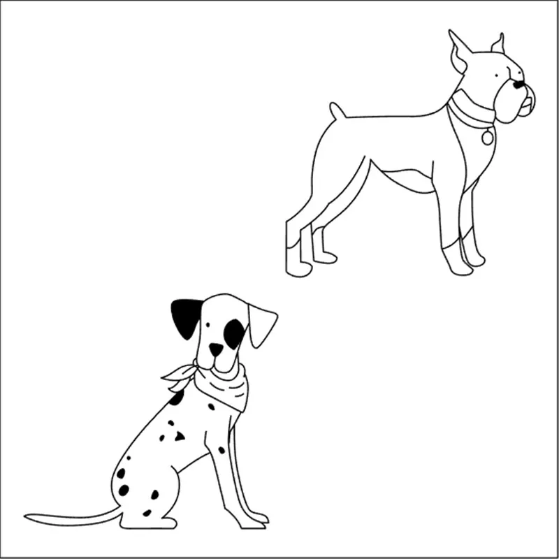 

10x10 Two puppies New Transparent Clear Rubber Stamp Sheet Cling Scrapbooking Photo Album PaperCard DIY Craft