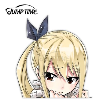 

Jump Time Fairy Tail Lucy Heartfilia 34 12.3 Big Head Anime Peeker Vinyl Decal Waifu Kawaii Girl Car Stickers