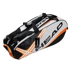 Deluxe HEAD Tennis Backpack for Men with Racket and Shoe Compartments (Orange)