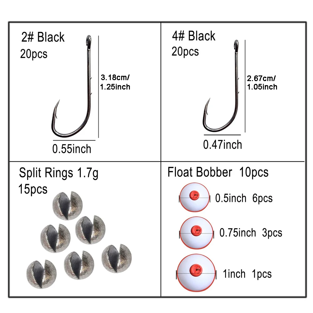 215 шт./кор. рыболовный комплект оснастки в том числе Baitholder рыболовные крючки Абердин крючки съемные Сплит для дроби грузил и рыболовных поплавок