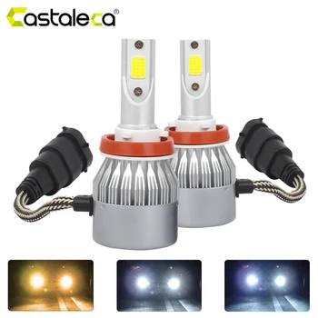 

Castaleca H11 LED Car Headlight Bulbs H4 Hi/Lo H1 H3 H8 HB1 HB3 HB4 HB5 H7 H8 H9 9005 9006 Auto Lights 3000K 6500K 8000K COB C6