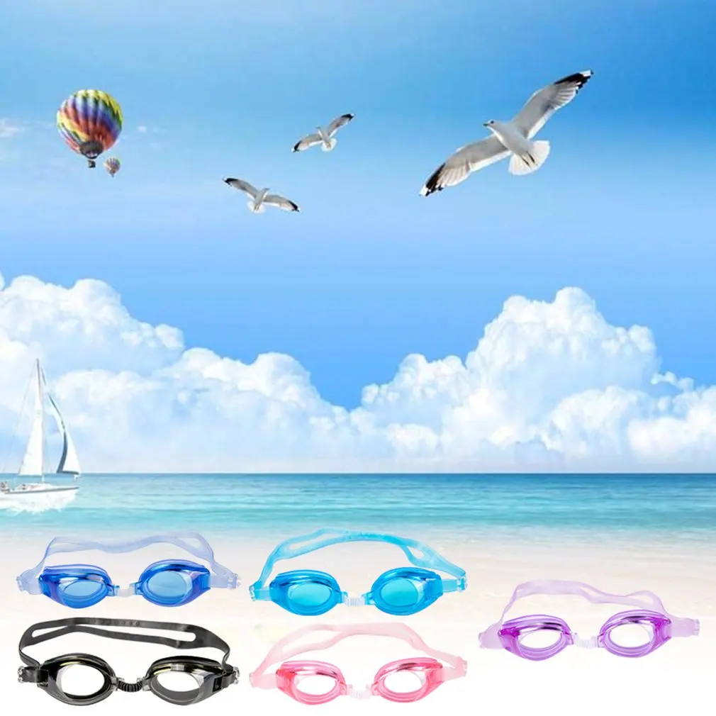 Силиконовые очки детские Мультяшные игрушки животных Hd водонепроницаемые противотуманные плавательные очки против царапин