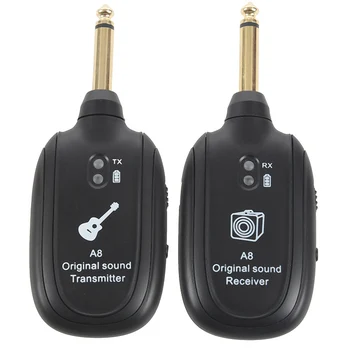 

5Pcs UHF Guitar Wireless System Transmitter Receiver Built-in Rechargeable