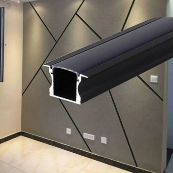 

12VDC 50cm 20inch LED cabinet bar light,2835 120led/m black led aluminum profile for decroation hall and supermarket