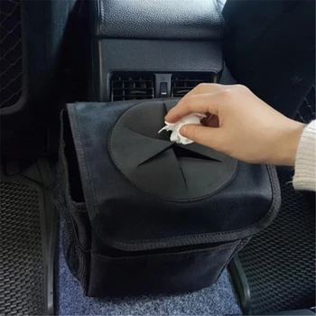 

Portable Car Dustbin Garbage Bag Dust Seat Back Storage Rubbish Bin Box Case Sundries Holder Organizer Pocket Bags Trash Can