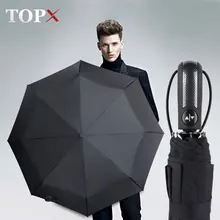 Автоматический креативный Зонт от дождя для мужчин и женщин, 3 складных алюминиевых зонта с защитой от ветра, 8 K, портативный женский зонт для путешествий и улицы