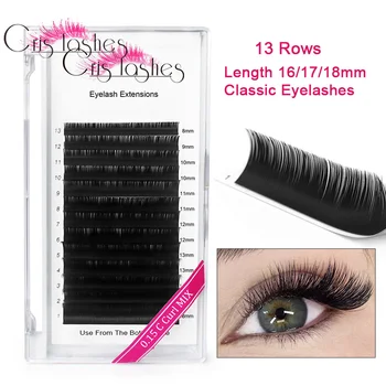

Crislashes 13Rows Eyelashes All Styles Eyelash Extensions Natural Light Mix-Length Individual Classic Soft Lashes Wholesale