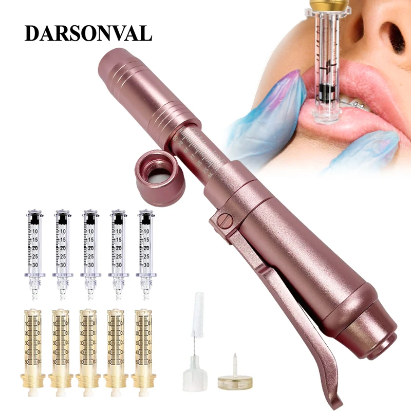 Hyaluronic Acid Pen 2 IN 1 High Pressure Hyaluron Acid Pen Anti Wrinkle Lip Injection Hyaluron Gun Face Atomizer Tattoo Supplies Pen
