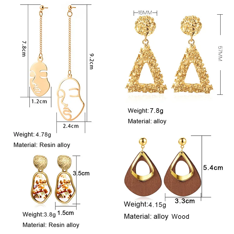 X& P новые модные круглые Висячие корейские серьги для женщин геометрические круглые золотые серьги в форме сердца Свадебные ювелирные изделия kolczyki
