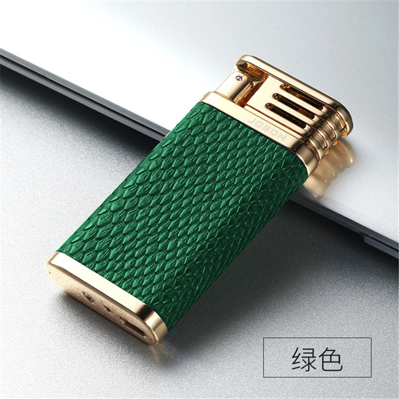 Green Новейшая зажигалка с двойной дугой, Электронная зажигалка с зарядкой от USB, ветрозащитная электрическая зажигалка, гаджеты для мужчин - Цвет: Green