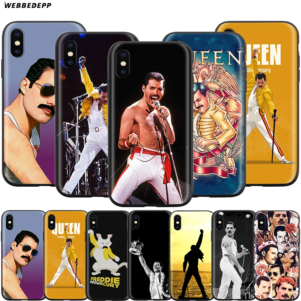 

Webbedepp Freddie Mercury Queen Case for Apple iPhone 11 Pro XS Max XR X 8 7 6 6S Plus 5 5S SE