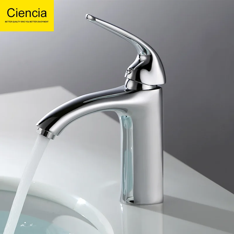 

Copper Chrome Plated Cold Basin Faucet Short Basin Faucet Drop-in Sink Faucet Lavatory Bibcock cienci