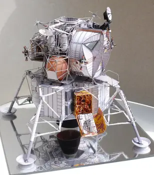 

Apollo 11 Moonlight Cabin 3D Paper Model Manual DIY Fans Collection Gift Apollo Spaceship Moon Lunar Module Cabin Aviation Model