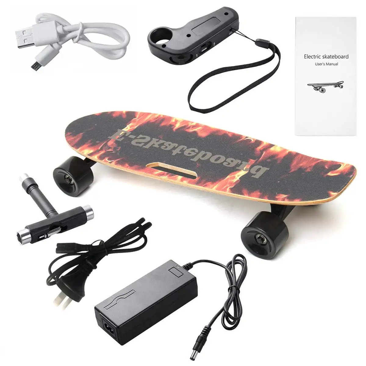 PROD 1005003264565972 2021 New Upgraded Kids Adult Maple Electric
Skateboard Wireless Longboard Deck Four-Wheel with Remote Control