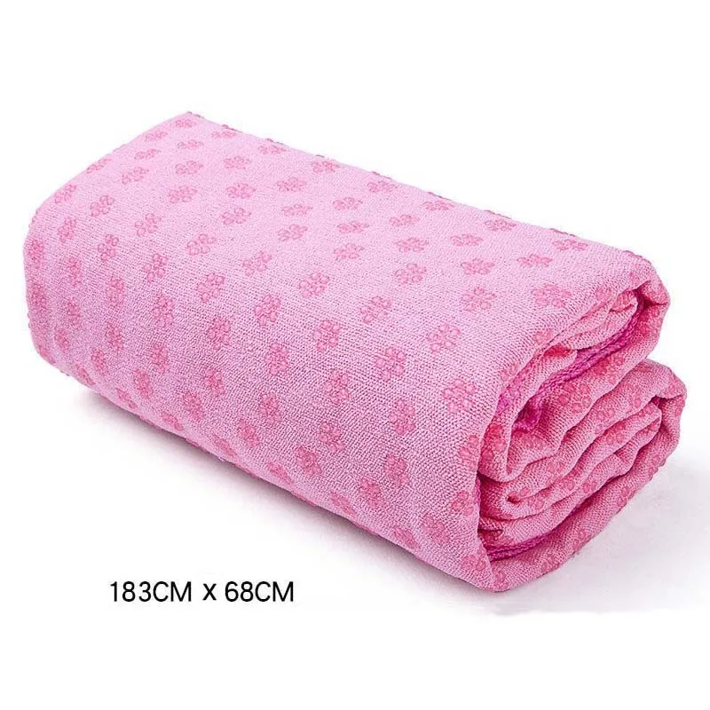 183x68 Pink 183*82 см нескользящий коврик для йоги, покрытие из микрофибры, быстросохнущее спортивное полотенце, одеяло для занятий спортом, фитнесом, упражнениями, одеяло для пилатеса и йоги - Цвет: 183x68 Pink