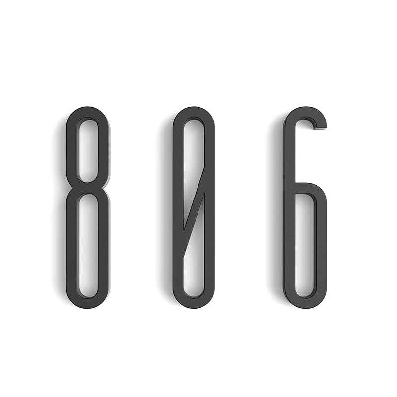 Self Adhesive Modern Door Number Plaque Door Plate Number House Hotel letter Address Digits Sticker Sign 100mm house number signs door signs house numbers number plate