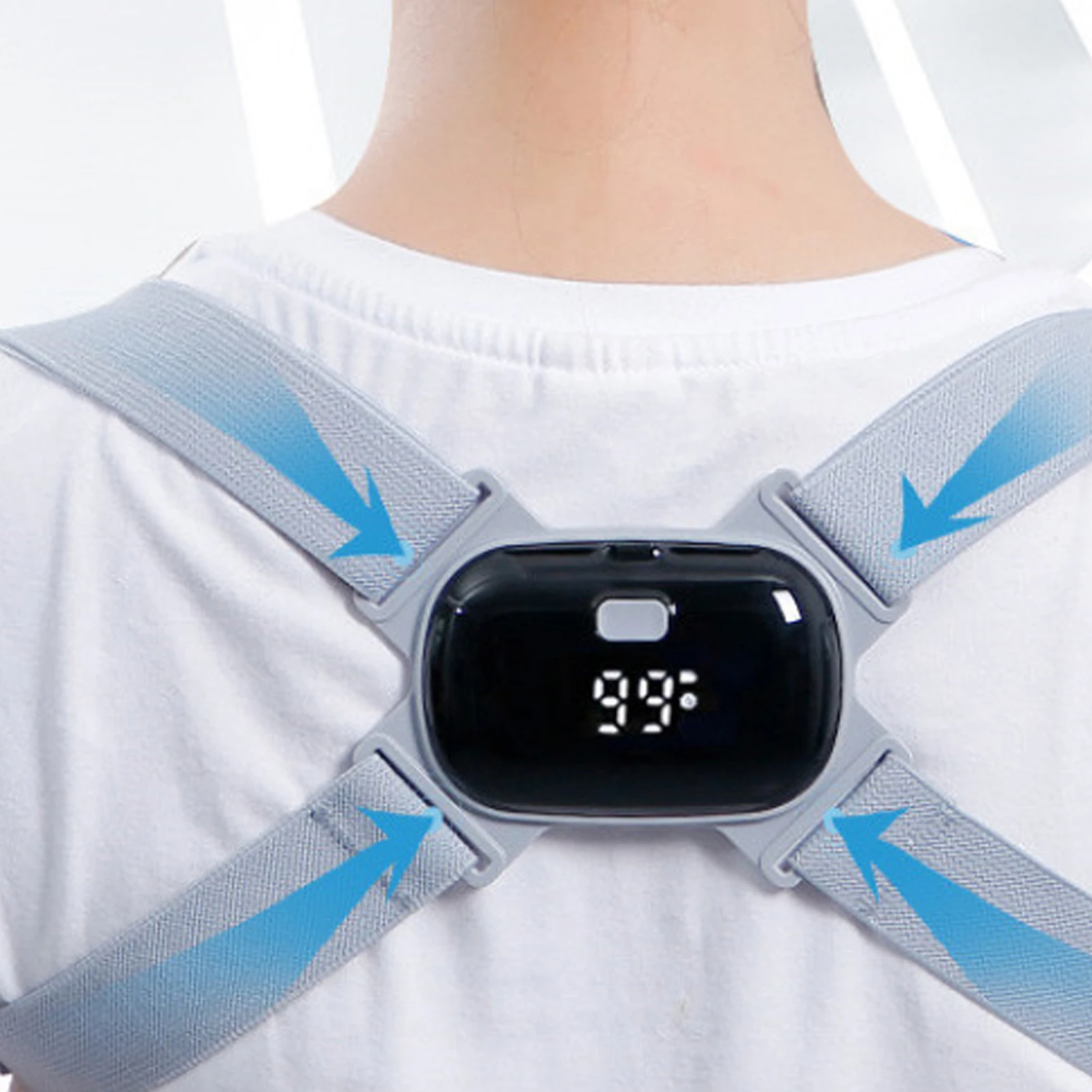 Como Dormir Para Quitar La Joroba Corrector de postura con Chip integrado, Correa inteligente para corregir  joroba, con pantalla LED|Cinta correctora| - AliExpress