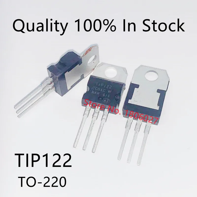10 шт./лот TIP122 5A 100V транзистор Дарлингтона/тип NPN TO-220 | Электронные компоненты и