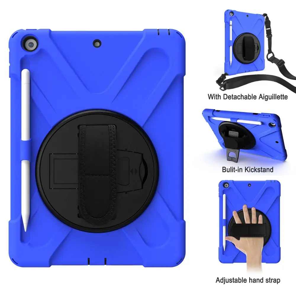 Conelz for iPad 10.2 2019 7th Generation A2198 A2200 A2232 with Pencil Holder Shockproof Cover Hand Strap & Neck Strap Conelz for iPad 10.2 2019 7th Generation A2198 A2200 A2232 with Pencil Holder Shockproof Cover Hand Strap & Neck Strap