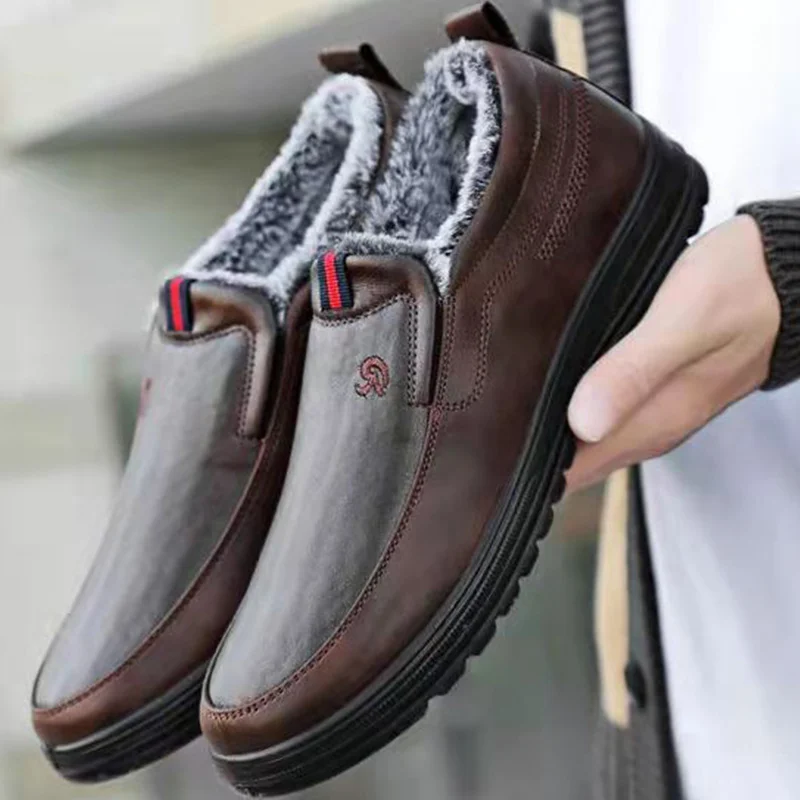 Men Boots High Quality Ankle Boots Men Lightweight Casual Shoes Winter Warm Fur Working Shoes Male Outdoor Zapatos De Hombre