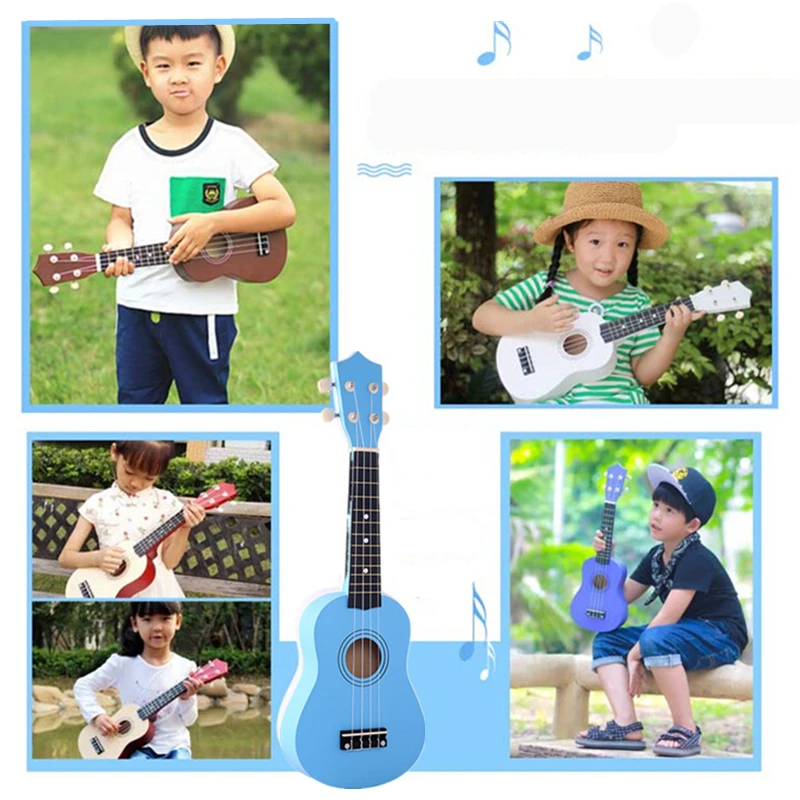 21 дюймов красочные акустические Гавайские гитары укулеле 4 струны Гавайская гитара ra инструмент для детей начинающих или основных игроков