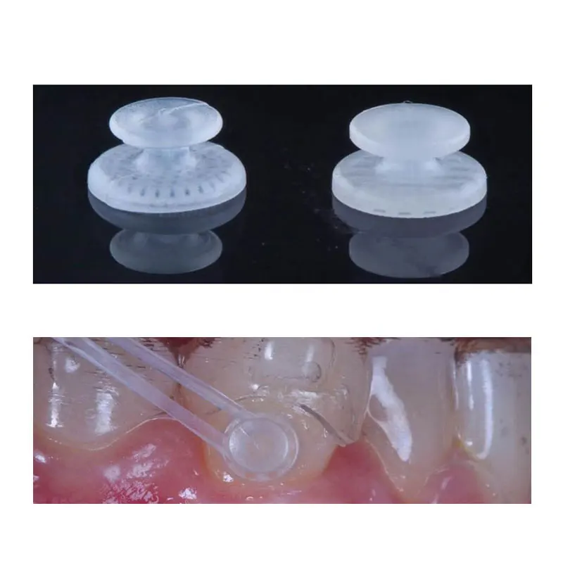 10Pcs Dental Orthodontics Lingual Buttons Metal Clear Ceramic Composite for Brackets Ortodoncia