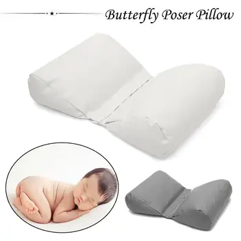

White/Gray Newborn Photography Posing Butterfly Pillow Poser Backdrop Photo Prop Newborn Baby Photography Accessories