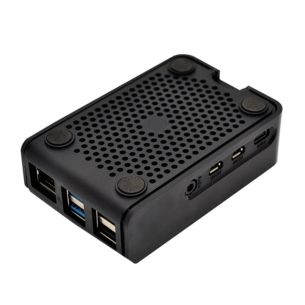 Официальный подлинный Raspberry Pi 4 Модель B 4b дизайн ABS черный скользящий защитный чехол легко установить