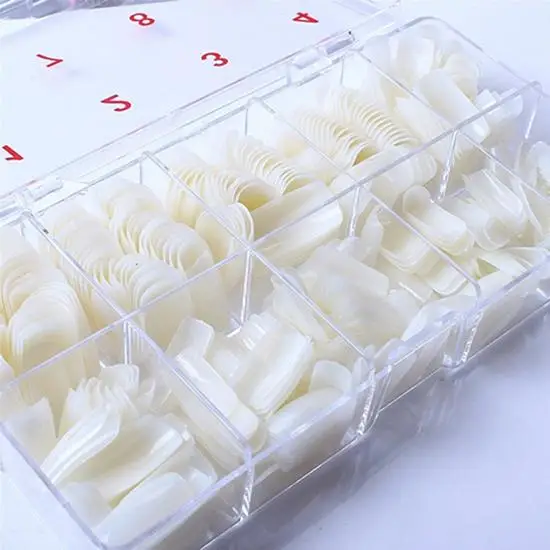 1box 500Pcs Fashion Full Cover Natural False Nails Fake Tips DIY With Box Beauty Tool Acrylic Artificial Nail Art | Красота и