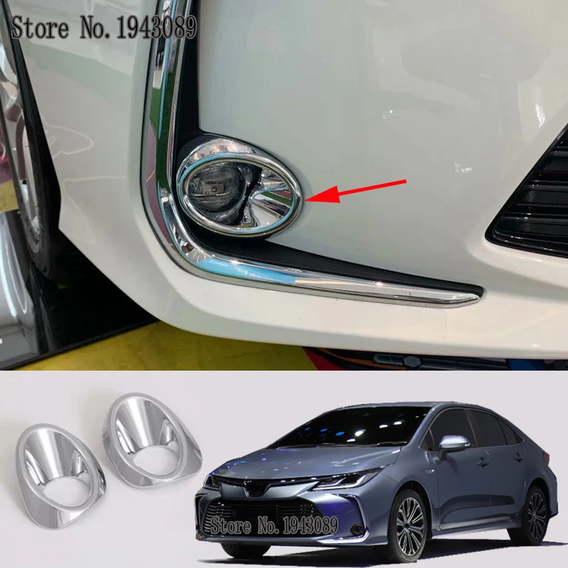 2 шт. для Toyota Corolla E210 седан автомобильный Стайлинг ABS передняя/задняя противотуманная фара декоративная крышка отделка 2 шт. авто аксессуары