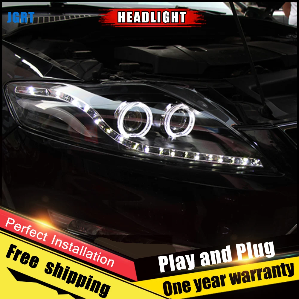 2 шт. автомобиль Стиль светодиодный фары для Ford Mondeo 2007 2012 налобный фонарь DRL