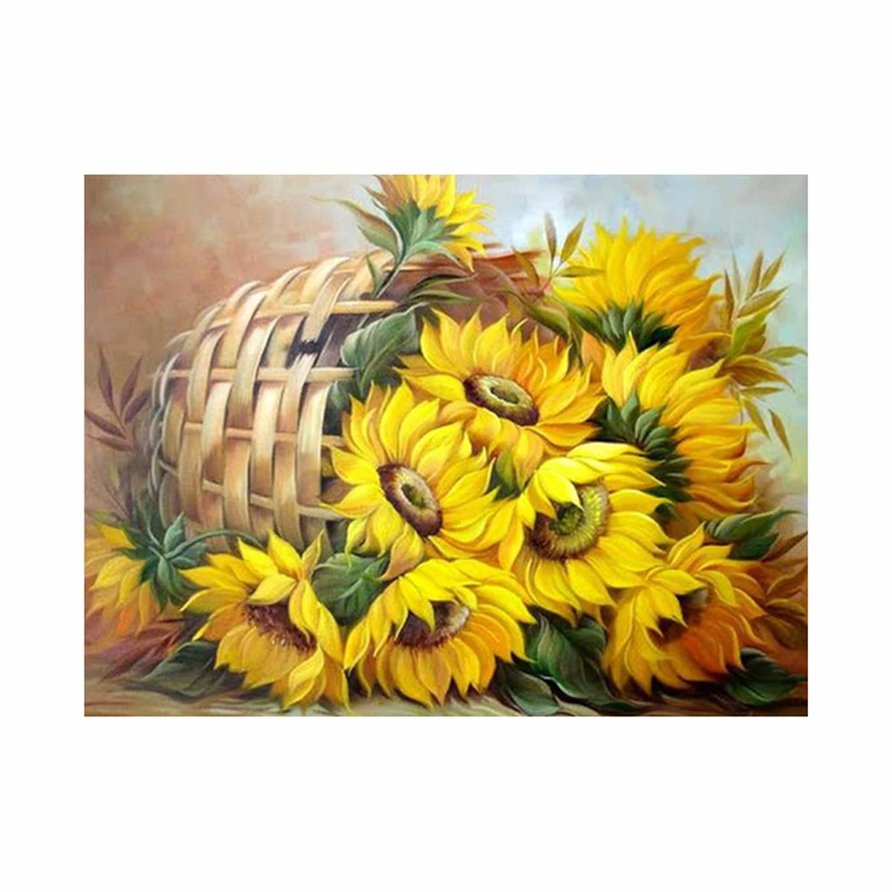 

Подсолнух 5D DIY алмазная живопись квадратные круглые стразы хобби ремесла мозаика подарки ручной работы вышивка крестиком украшение для дома