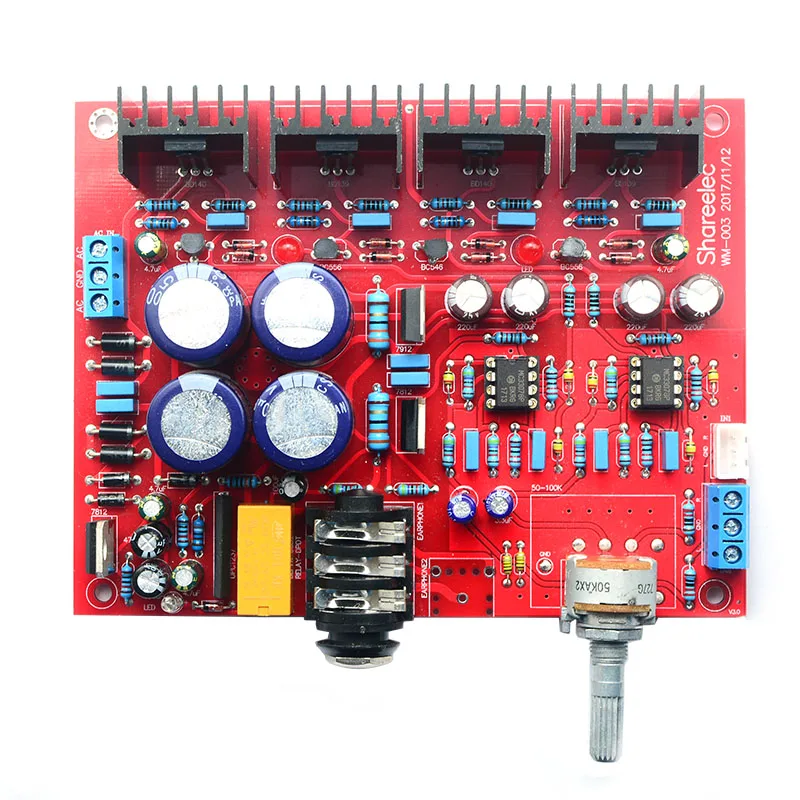 Base on Beyerdynamic A1 Headphone Amplifier MC33078 BD139 BD140 Architecture with Headphone Protect Finished Product 