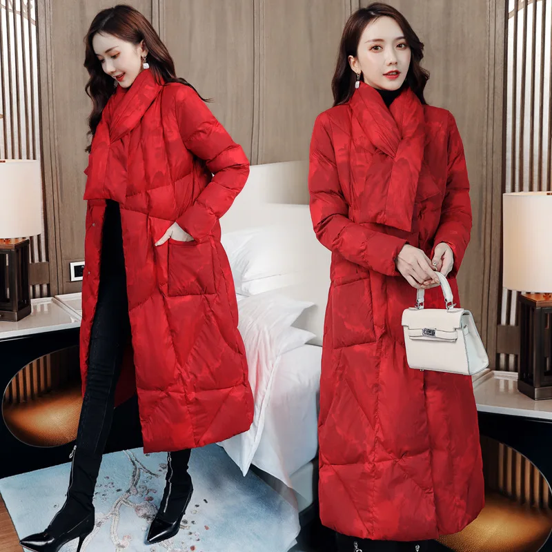 

Fashion Straight Versatile Elegant Warm Printed Korean-style Trend Cotton-padded Clothes 2019 Winter