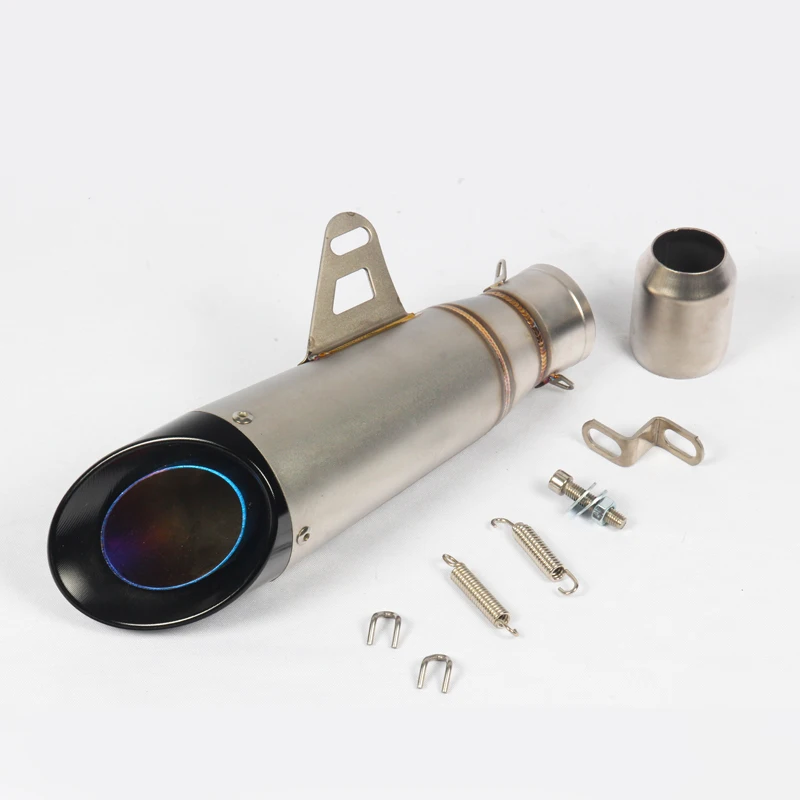 51mm Universal Exhaust Tips Muffler Tail Pipe for Motorcycle Scooter ATV Dirt Street Bike Stainless Steel