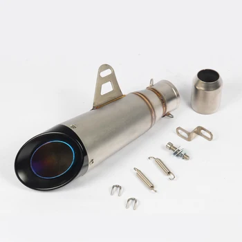 51mm Universal Exhaust Tips Muffler Tail Pipe for Motorcycle Scooter ATV Dirt Street Bike Stainless Steel