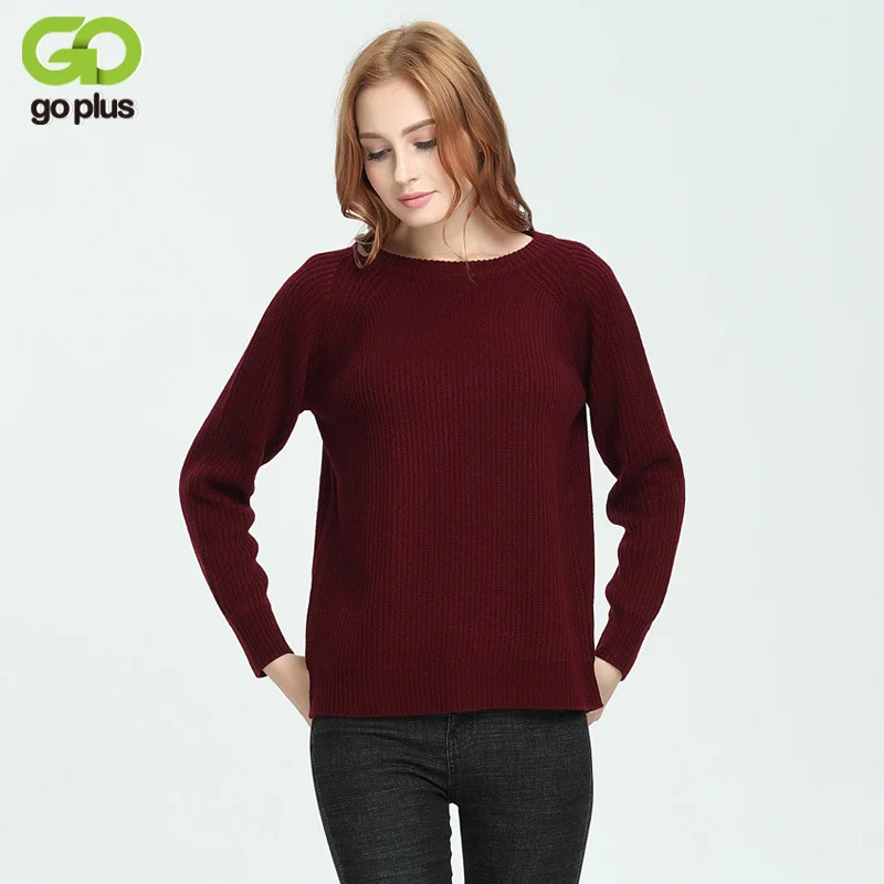 GOPLUS 2021 Autumn Winter Warm Knitting Women Sweater Long Sleeves O Neck Sweaters Loose Basic Pullover Female C4282 | Женская одежда