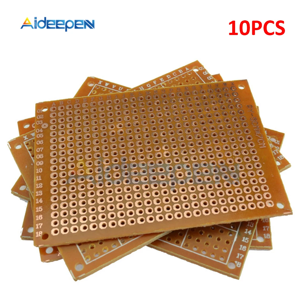 

10PCS Universal PCB Board 50x70 mm 2.54mm Hole Pitch DIY Prototype Paper Printed Circuit Board Panel 5x7 cm Single Sided Board