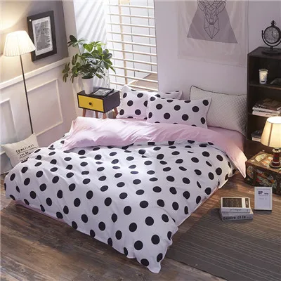 Nordic Boys Black N White Fashion Cartoon Deer Bedding Set Queen Double Single Size Bed Linen Set 