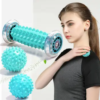 

Massage Ball Yoga Roller Column Physiotherapy Health Care Training Fitness Relax Muscle Foot Hand Gym Massager Ball Set