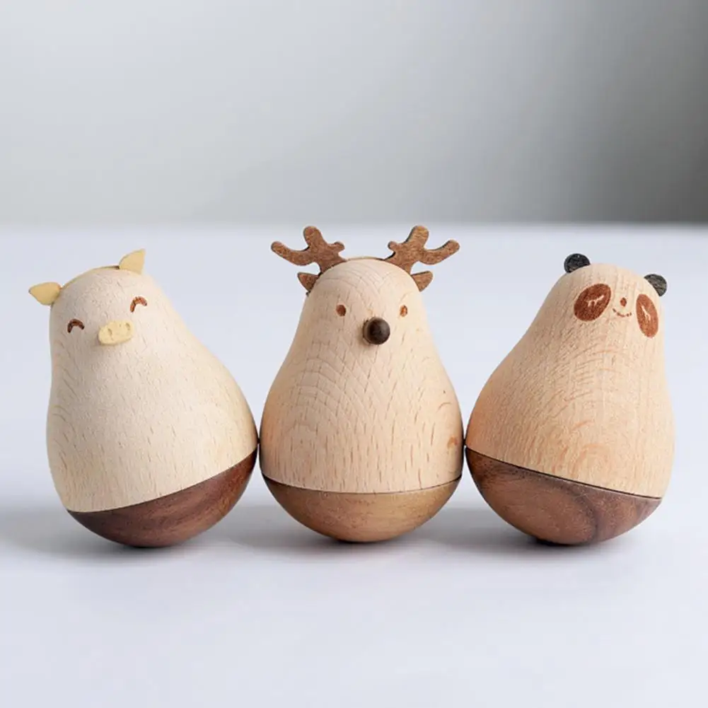 Деревянная статуя-стакан в виде оленя миниатюрная модель украшение детская