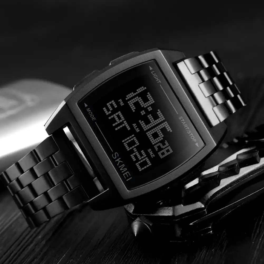 men home waterproof rectangle office alarm clock