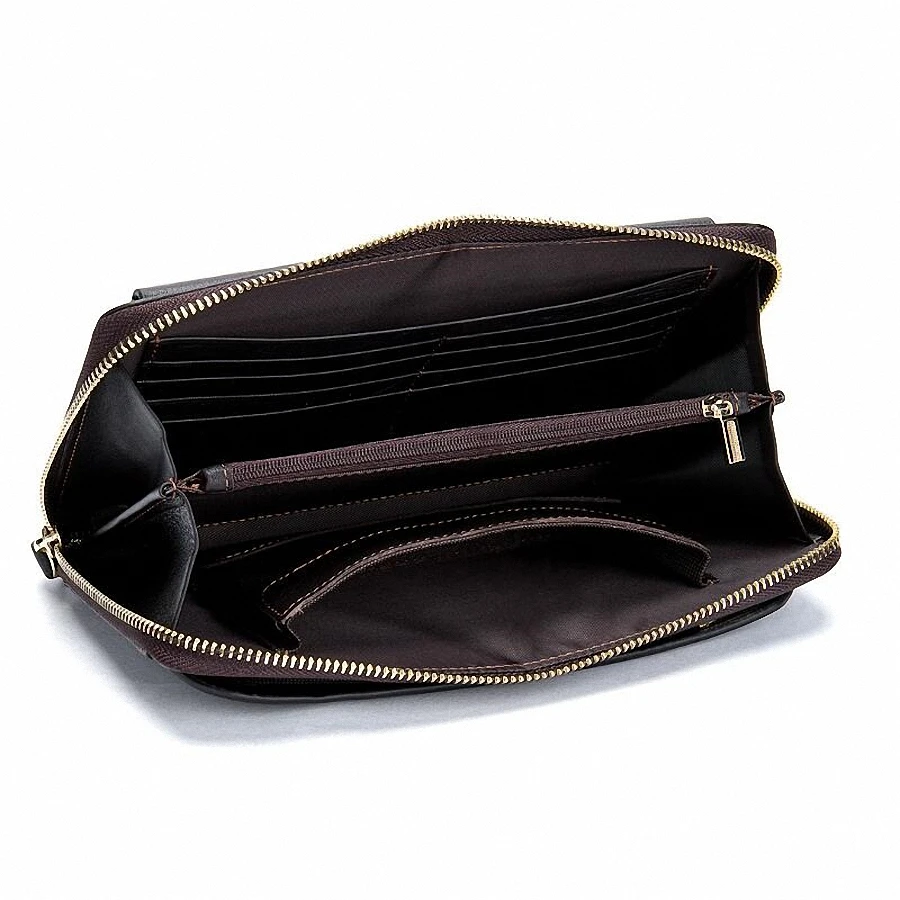 Роскошный мужской кожаный кошелек, мужской клатч, кошельки, Удобные сумки, бизнес Carteras Mujer, кошелек, мужской классический деловой клатч, ZH-135