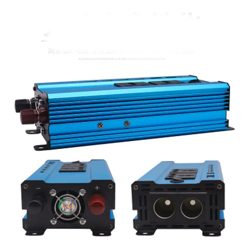 1200 Вт Многофункциональный инвертор DC12V/24 В/48 В/60 в к AC220V 50 Гц двойной цифровой дисплей двойной USB переключатель усилитель конвертера мощности