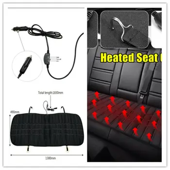 

12V Car Rear Seat Electric Heating Cushion Wearproof Winter Warmer Heater Pad