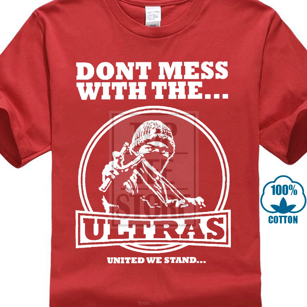 Фирменная Новинка Мужская одежда хип хоп Уличная футболка Ultras Hooligans 3 Halbzeit сторонники Hools вентиляторы Повседневная 024069 - Color: Red