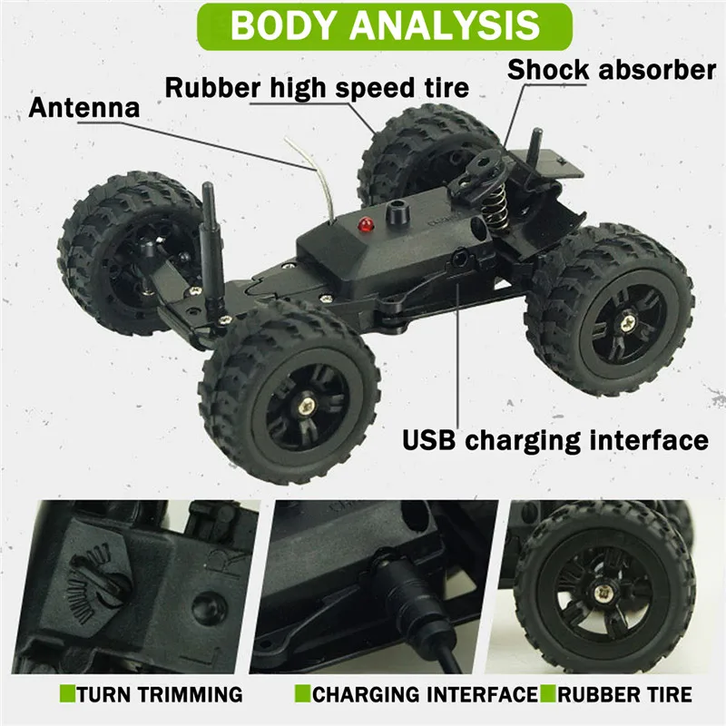 Remote Control Toys for Boys RC Car Auto Mini Coche RC Cars 2.4G 1/32 Fast Vehicle Off Road Radio Controlled Cars Buggy Crawler