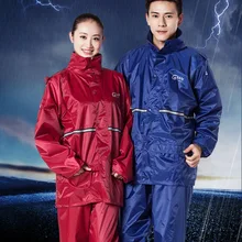 Raincoat Suit Adult Electric Motorcycle Raincoat Fashion for Men And Split Type Riding Raincoat And Rain Pants Double Layer Set