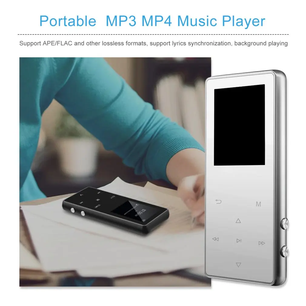 MP3 плеер с Bluetooth hifi без потерь мини музыкальный плеер с fm-радио динамик наушники Спорт MP3 Металл walkman